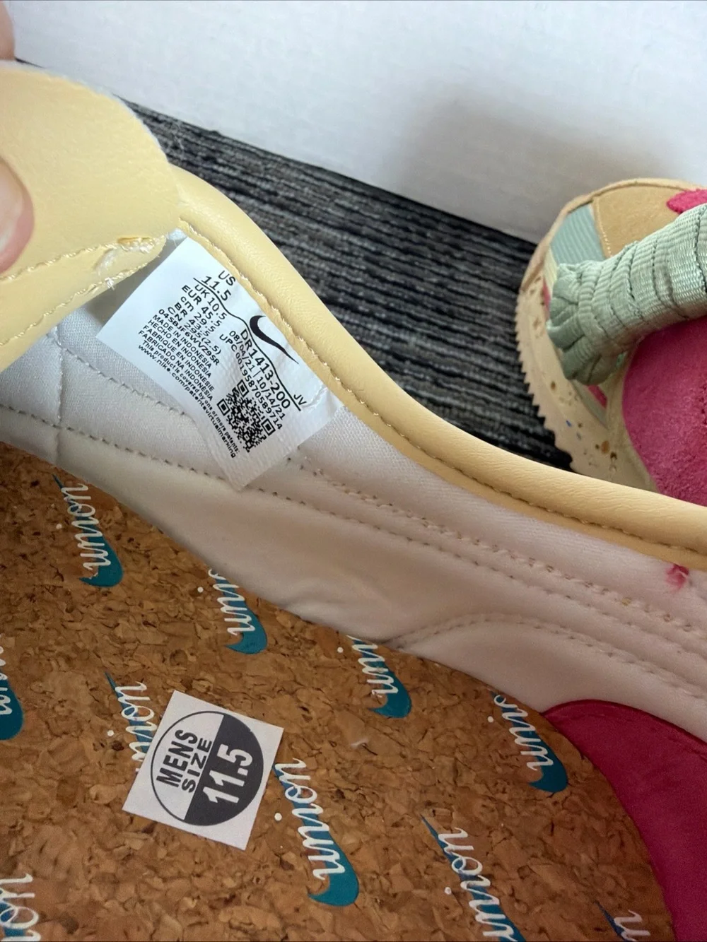 Nike Union LA x Cortez SP Sesame 2022 Men’s Size 11.5-New Without box - Picture 8 of 9